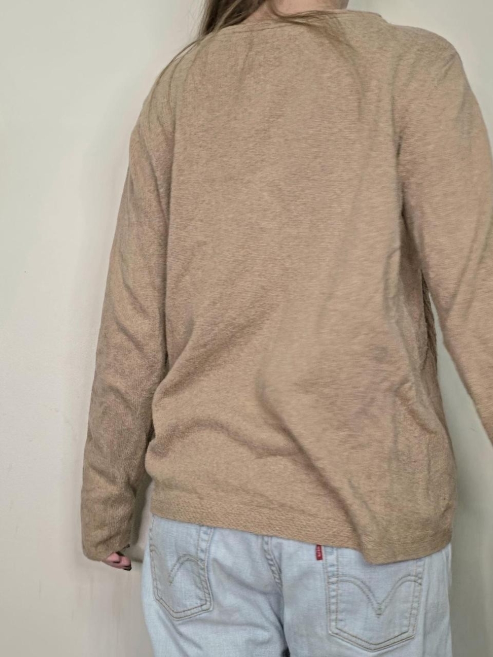 Women's Cable Knit Sweater - Camel - Picture 6 of 8